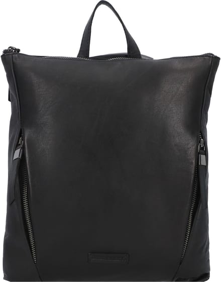 Jack Kinsky Nelson 4 City rugzak leer 32 cm - schwarz