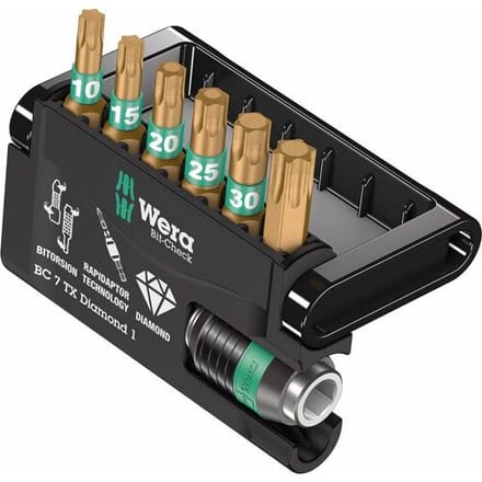 Wera Bit-Check 7 TX Diamond 1 05057415001 Bitset 7-delig Binnen-T-profiel Bitset