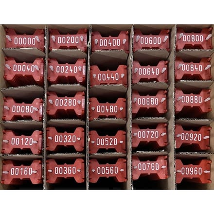 Signumat plaatjes rood wit 0-999