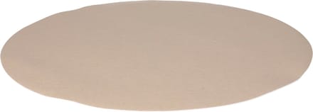 Wicotex Placemats Uni - taupe - rond 38 cm - anti slip laag - Teflon coating toplaag