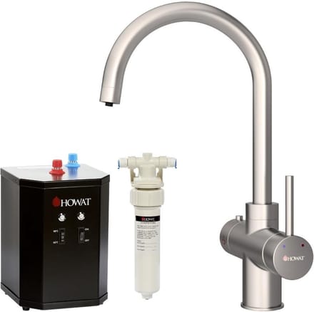 HOWAT 3 in 1 kokend water kraan incl. boiler RVS - Rond