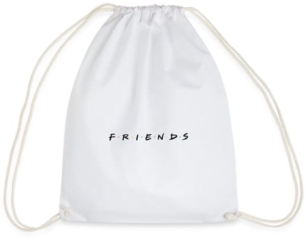 Friends Logo Zwart Gymtas