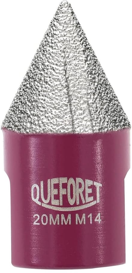 Diamantfrees - Schuurfrees - Gaten Bewerken - Vacuüm Gesoldeerd - 20 mm M14 - Zilverkleurig