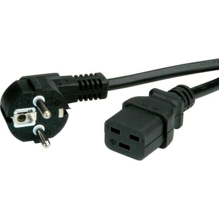VALUE Stroomkabel geaard - IEC320-C19 16A, zwart, 3 m