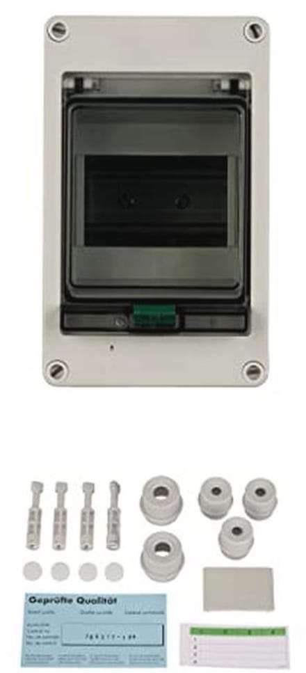 Zekeringkast Vochtige Ruimte 1-Rij 4TE 400V 110x180x110mm Wit