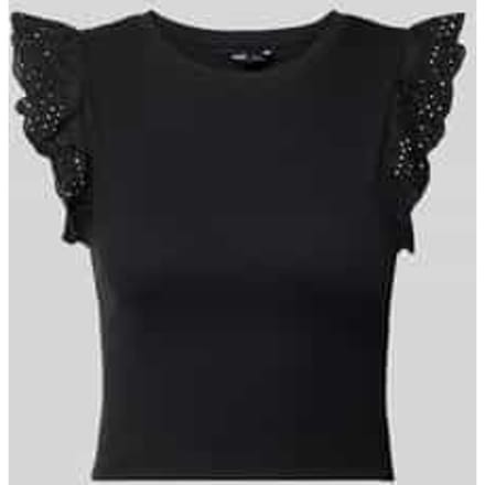 slim fit T-shirt van katoenmix model 'MATHILDA'
