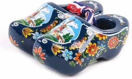Houten Klomp Paar Holland Blauw 8 Cm - Souvenir