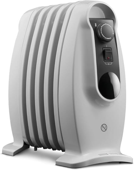 AMA® Olieradiator - Elektrische Kachel - Oliegevulde radiator - 38.5x17.3x34cm - Wit