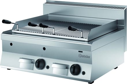 Bartscher lavasteengrill gas 650 B800 serie - 14 kW - 800x650x295mm