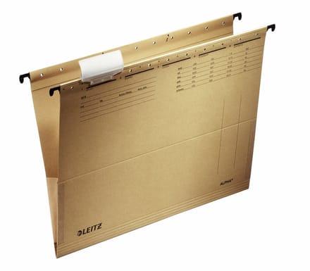 Leitz Alpha® A4 Hangmap met Balg - 25 Stuks - V-bodem - Natuurbruin