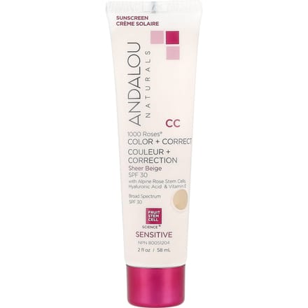 1000 Roses®, Couleur + Corriger, Sensible, Spf 30, Beige Diaphane, 58 Ml (2 fl oz) white