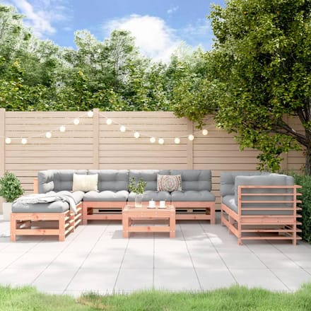 vidaXL - 9-delige - Loungeset - massief - douglashout