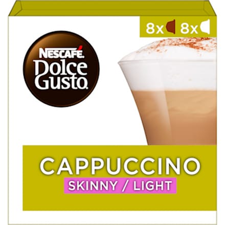 Koffiecups Dolce Gusto cappuccino light 16 stuks voor 8 kopjes