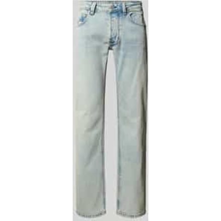 straight fit jeans van katoenmix