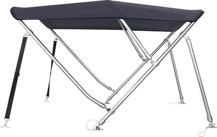 3 Boog RVS Biminitop Zonnetent ZWART H91 cm Breedte 170-182 cm