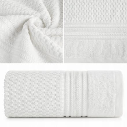 Luxe Katoenen Badhanddoek Davos Wit 50x90 cm - 500 gsm