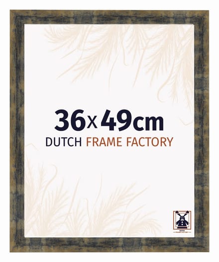 Fotolijst 36x49 cm - MDF - Blauw Goud Gemeleerd - Praag