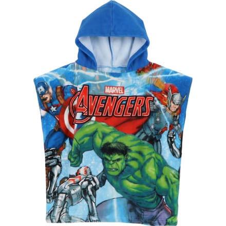 Marvel Avengers - Badponcho - Blauw - Poncho handdoek - 100 x 50 cm.