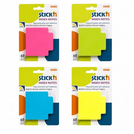 Stick'n notes - Bundel - 200 Sticky Notes - 4 x 50 stuks - Roze - Groen - Blauw - Geel