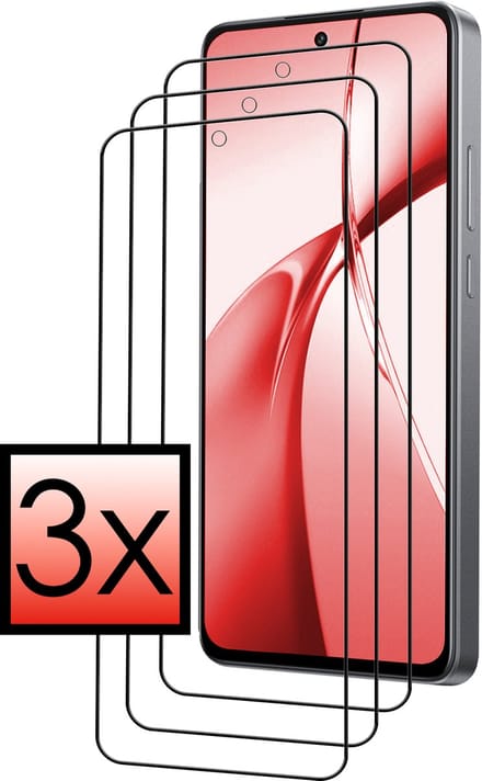 Screenprotector - 3 Stuks - Geschikt voor OnePlus Nord CE4 - Full Cover - Beschermglas - Gehard Glas - Tempered Glass - Screen Protector