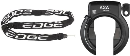 Ringslot Axa Defender mat zwart met insteekketting Edge 140cm