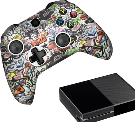 Gadgetpoint - Hoesjes & Skins voor Xbox One - Performance Gaming Case - Soft Grip Covers - Anti-Slip Controller Accessoires - Grafitti