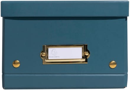 Exacompta 5x Opbergdoos in karton 20x26x15cm Neo Deco, vlak geleverd - Eendenblauw - 62253E