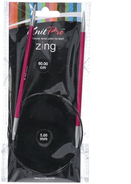 KnitPro Zing rondbreinaalden 60cm 5.00mm