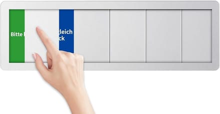 Deurbord Kantoor - Status Indicator - Werk Privé - Zes Status Opties - 25x8cm - Zilver