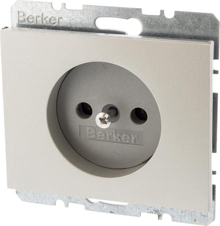 Berker K5 Inbouw Stopcontact - 1-voudig - RVS
