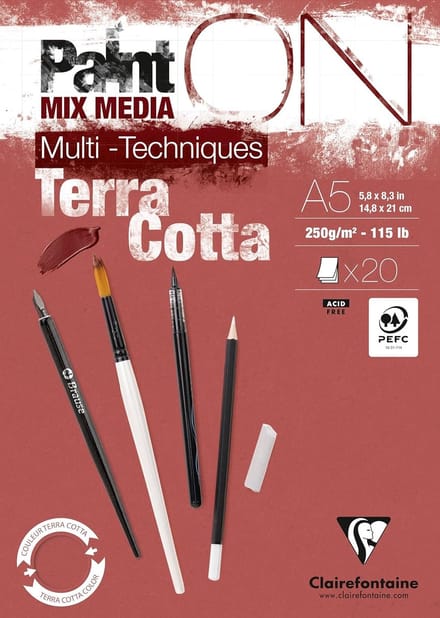 PaintON TERRACOTTA Gelijmd Blok A5, 20 vellen