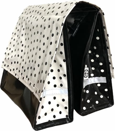 Du Baj Mexi Kidz - Dubbele Kinderfietstas - Polka White S