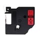 DYMO S0720720 / 40917 tape zwart op rood 9mm (huismerk)