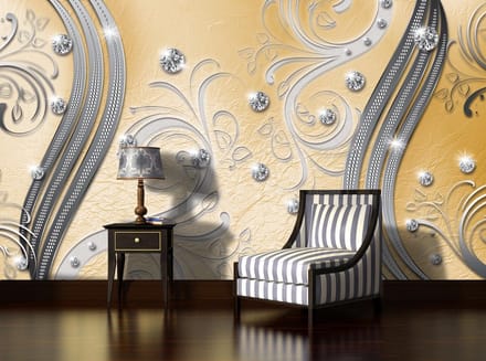 Pattern Abstract Ornament Leaves Photo Wallcovering