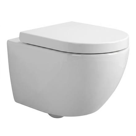 FugaFlow Efficiente Anta Compact Wandclosetset - diepspoel - rimless - 25mm zitting - glans wit