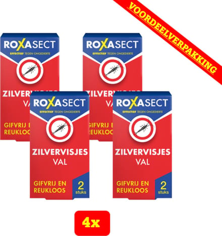 Roxasect Zilvervisjesval - 4x2 stuks voordeelverpakking