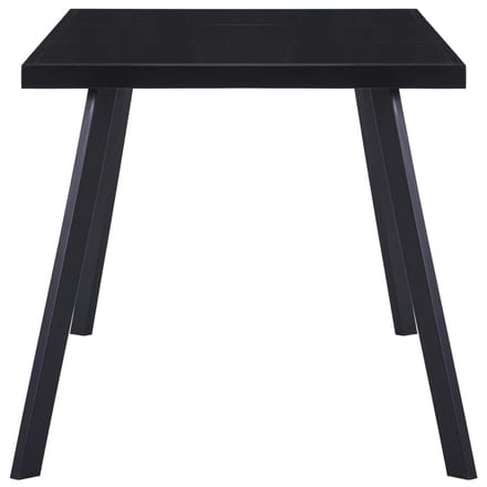 vidaXL - Eettafel - 180x90x75 - cm - gehard - glas - zwart