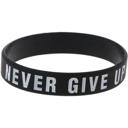 Motiverende armbanden Siliconen rubberen band Elastische inspirerende armbanden cadeau black