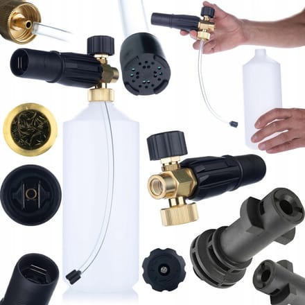Rosfix Schuimpistool Set S0401 - 1000 Ml - Spuitmond 1,23 Mm G1/4F - 220 Bar RVS - Auto Gevel Terras