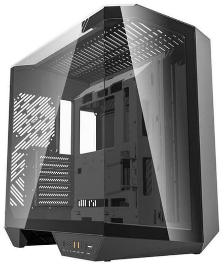 Darkflash DY470 computer case without fans (black) - Case - Miditower - Zwart