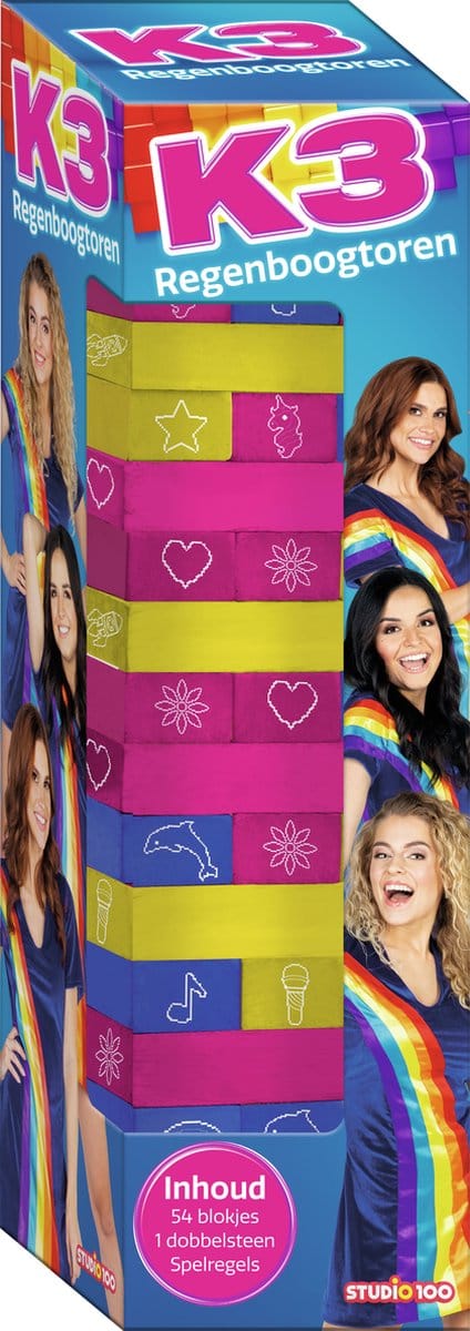 Studio 100 - Rainbow Tower K3 Stack and Balance Game (NL)