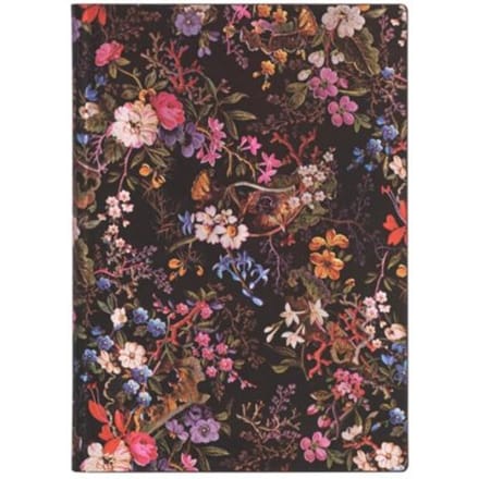 Paperblanks flexis cahier, formaat 13 x 18 cm., uitvoering floralia midi, gelinieerd