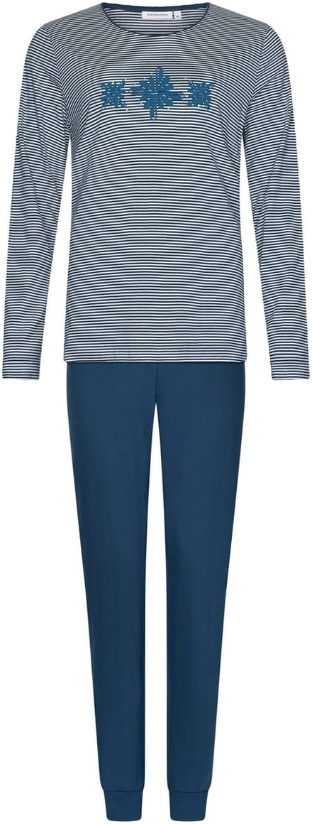 Pastunette - Blue Bloom - Pyjama - Bio Katoen - Blauw - Maat 52