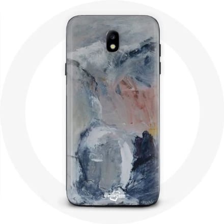 Samsung Galaxy J3 2017 hoesje Grijze abstracte textuurachtergrond grijs