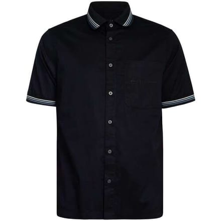 Overhemd Korte Mouw Armani Exchange Shirt met logo op de borstzak en korte mouwen