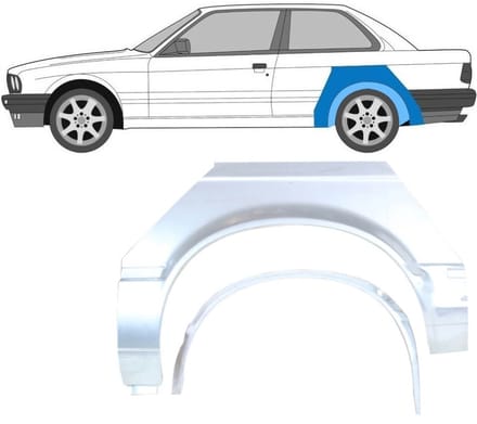 Reparatiepaneel achterspatbord voor BMW 3 E30 1982-1987 / Links / Set