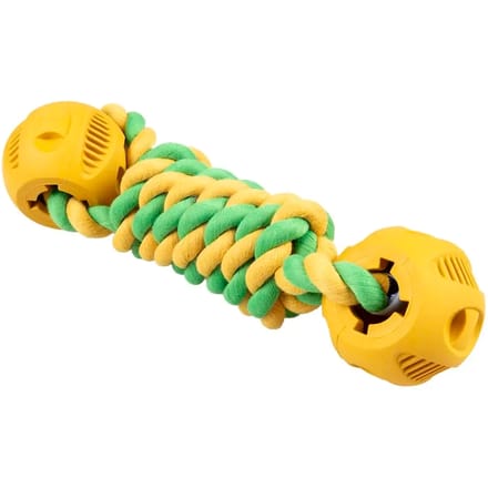 Corde halter met 2 ballen Duvoplus Rubrop