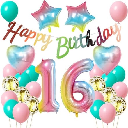 Allecto - Ballon 16e verjaardag meisjes - Verjaardagsdecoratie - Roze