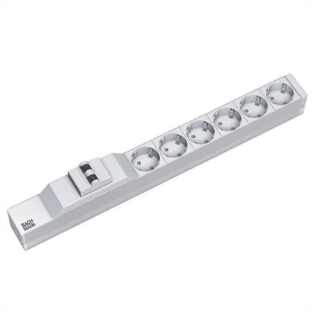 BACHMANN 19 stekkerdoos 6x geaard contact 1x beveiligingsschakelaar, 2 m