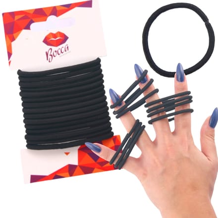 Bocca Beauty - Elastiekjes - 15 Stuks - Zwart - Elastische Materialen